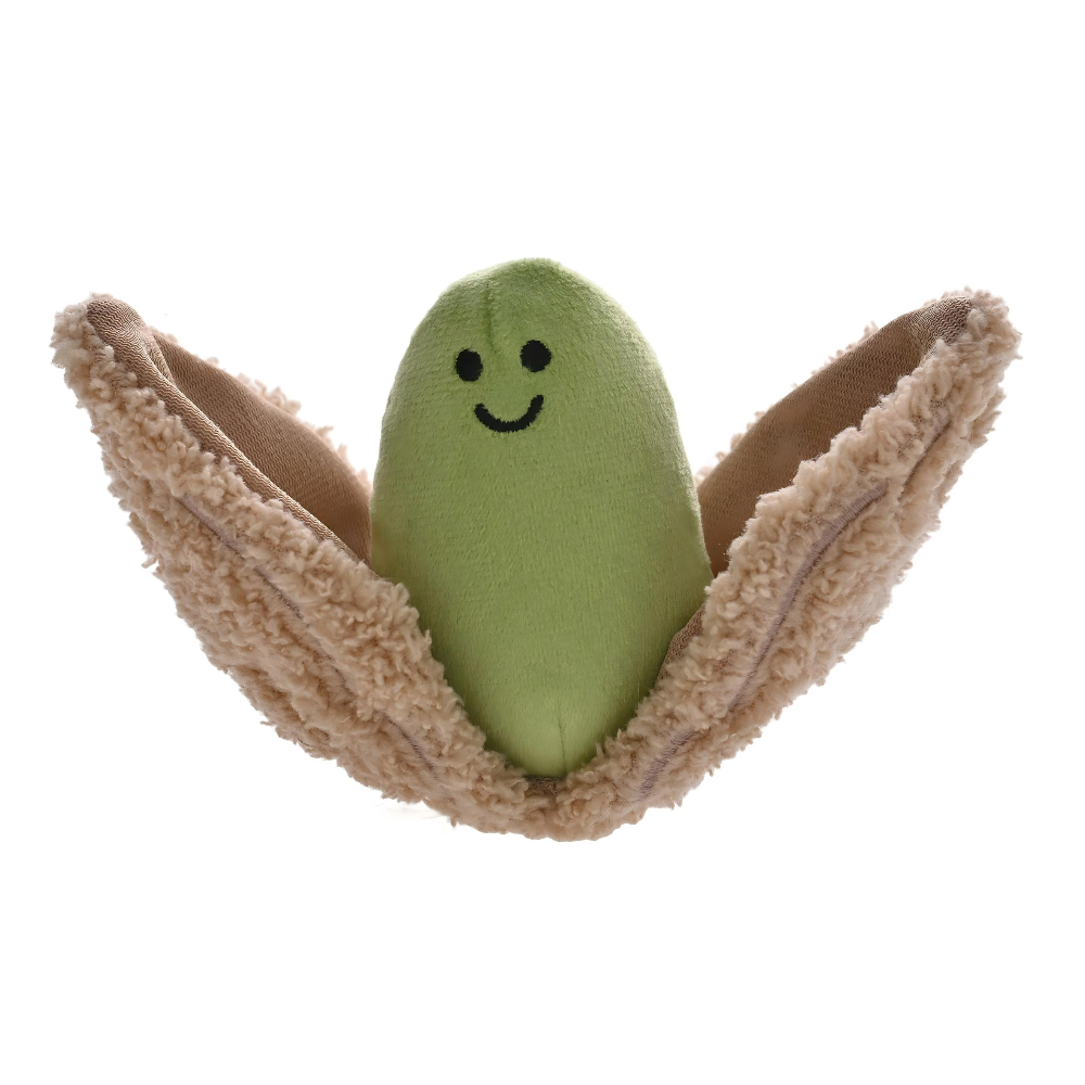 Игрушка для щенков Foxie Puppy Фисташкa с пищалкой и шуршалкой 7х10,5см плюш