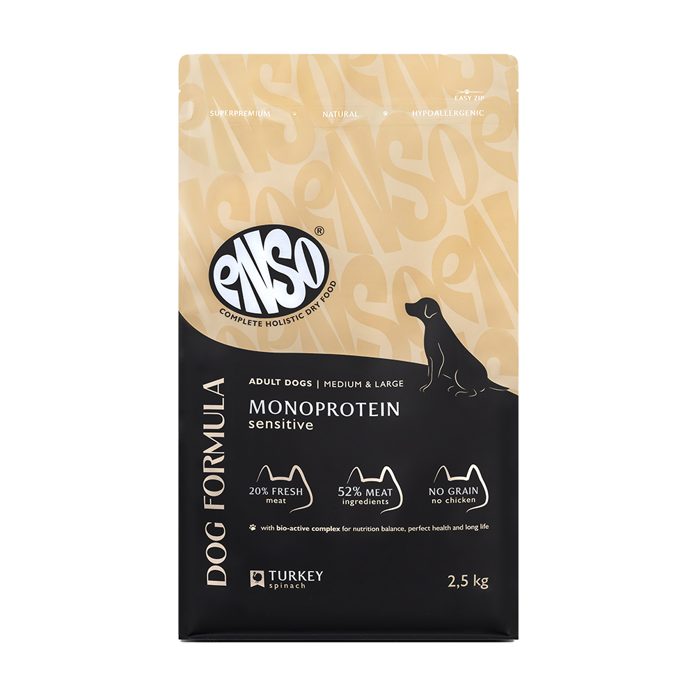 Корм для собак ENSO formula Monoprotein для ср и крпород с индейкой и шпинатом сух 25кг 2585₽