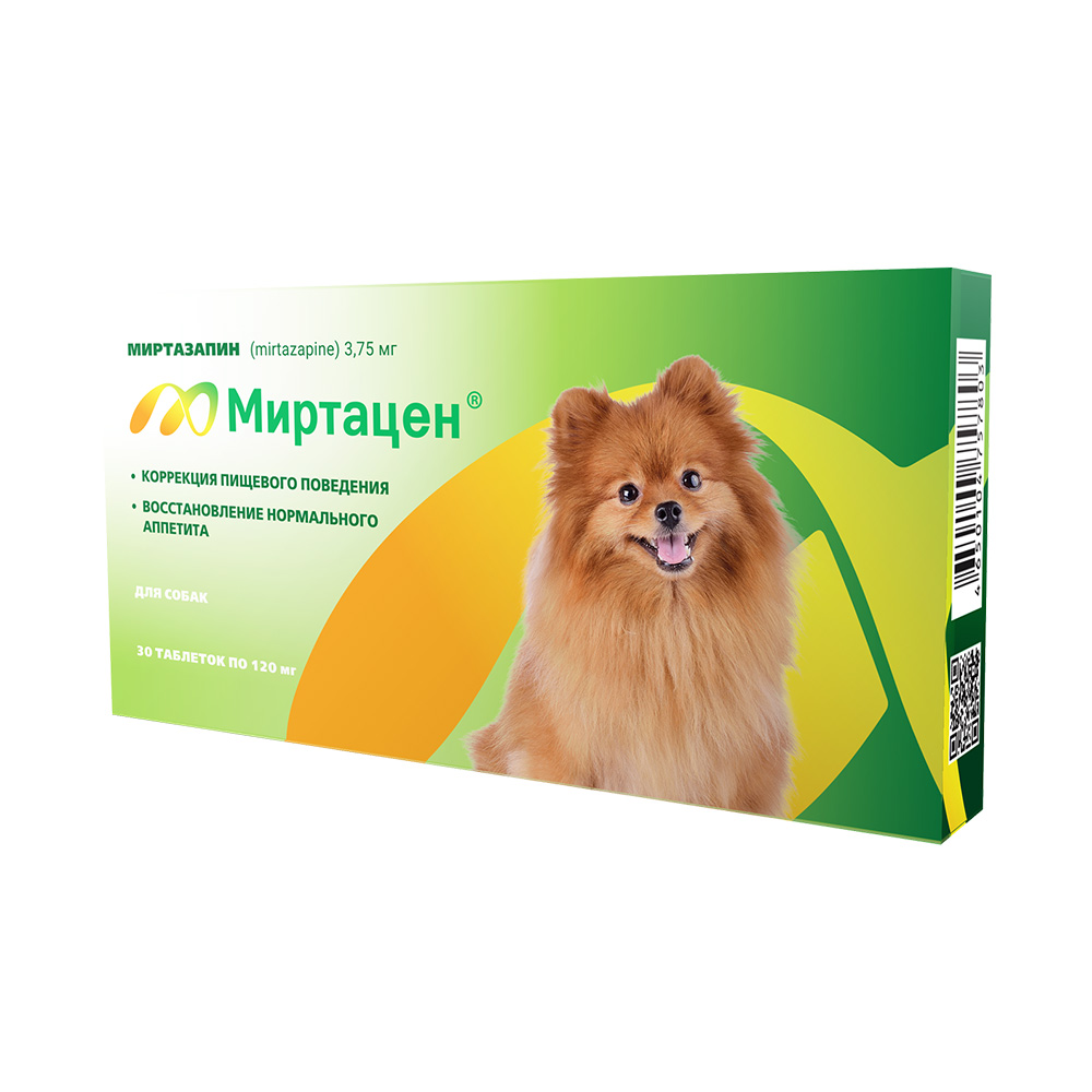 Таблетки для восстановления аппетита Apicenna Миртацен дсоб 375 мг 30 1267₽