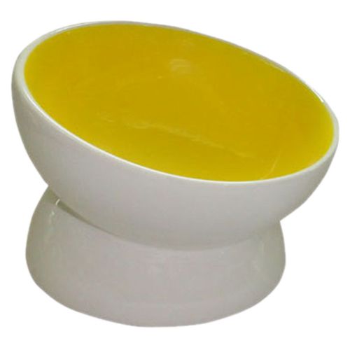 Миска для животных Foxie Dog Bowl желтая керамическая 13х13х11см 170мл цена и фото