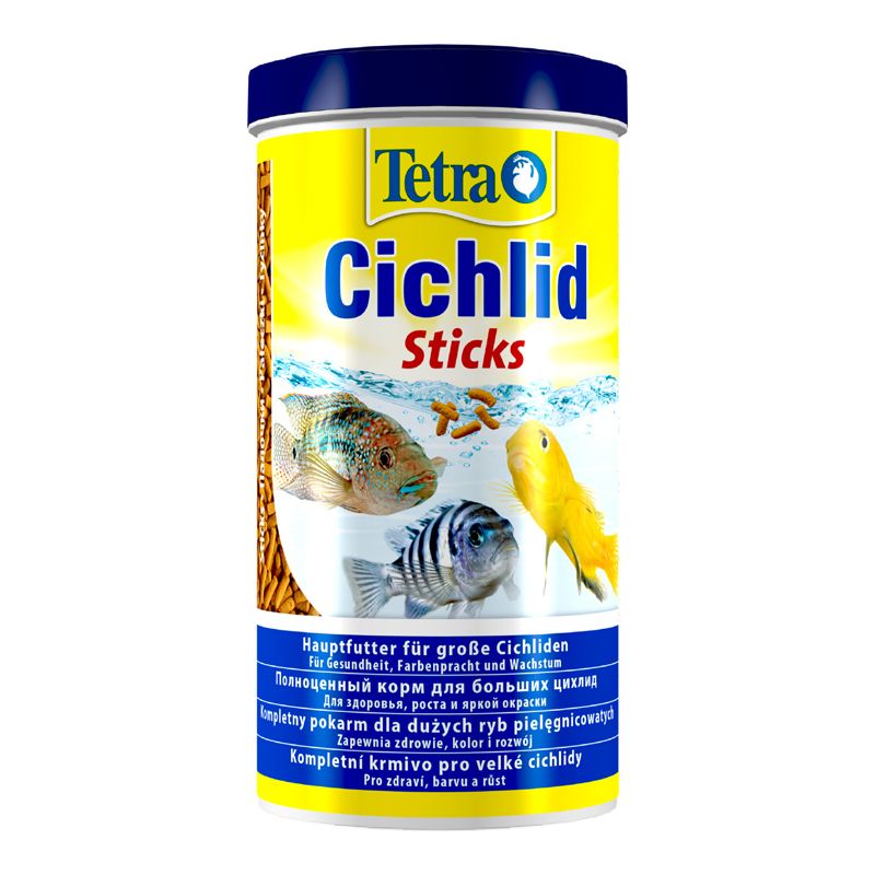 Корм для рыб TETRA Cichlid Sticks для всех видов цихлид в палочках 1000мл корм tetra cichlid xl для всех видов цихлид крупные хлопья