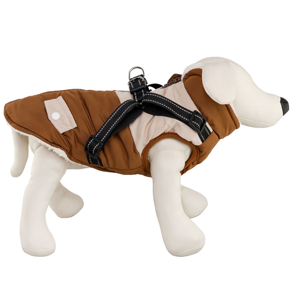 Куртка-жилет для собак Не Один Дома Каштан, коричневый, XL, длина спинки - 45см