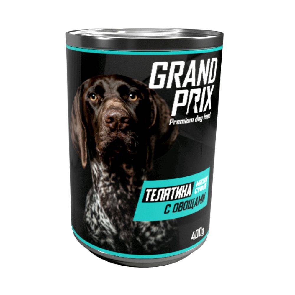 Корм для собак GRAND PRIX суфле телятина с овощами банка 400г