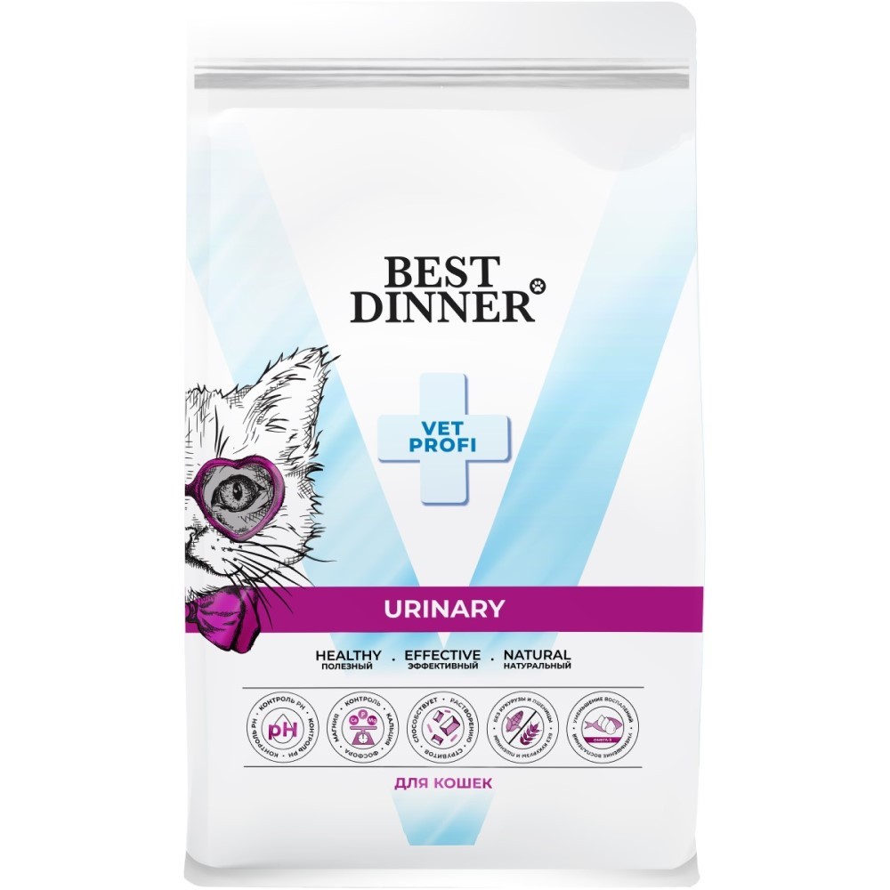 Корм для кошек Best Dinner Vet Profi Urinary при заболеваниях МКБ сух 15кг 2160₽