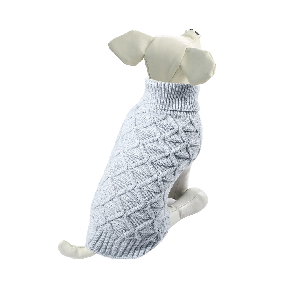 Свитер для собак TRIOL Зефир S, голубой, размер 25см свитер для собак triol белочка s унисекс