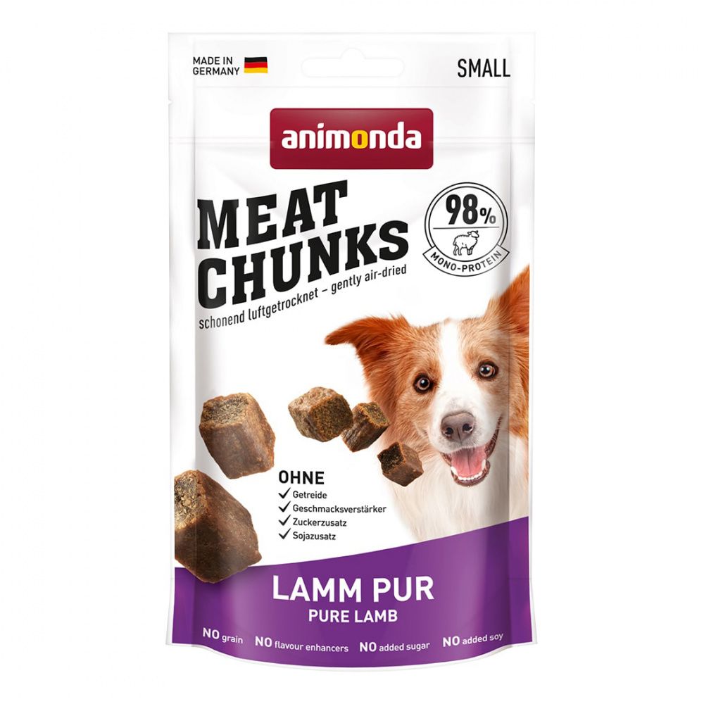 Лакомство для собак Animonda Meat Chunks Pure Lamb мясные кусочки, ягнененок 60г