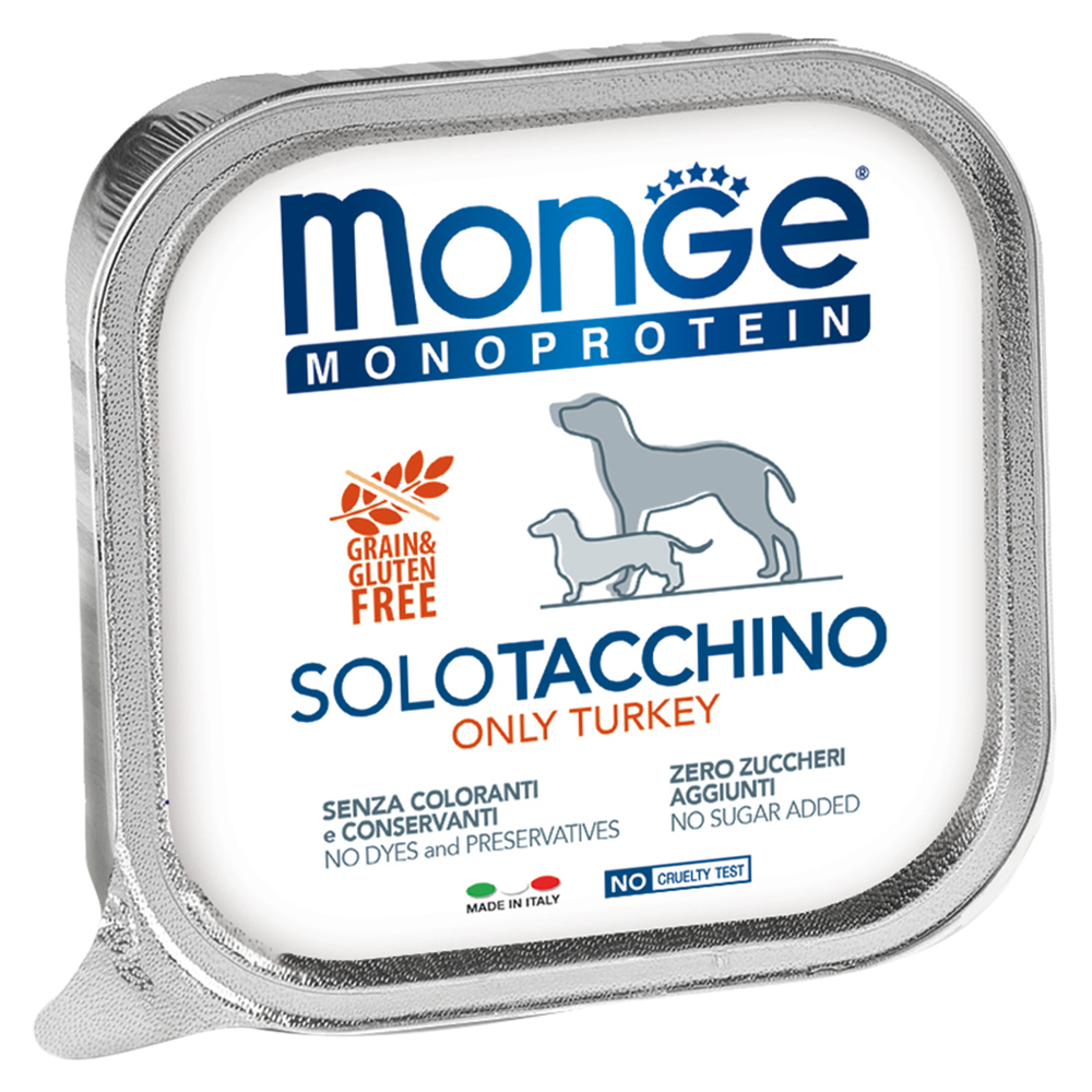 Корм для собак Monge Dog Monoproteico Solo паштет из индейки конс. 150г