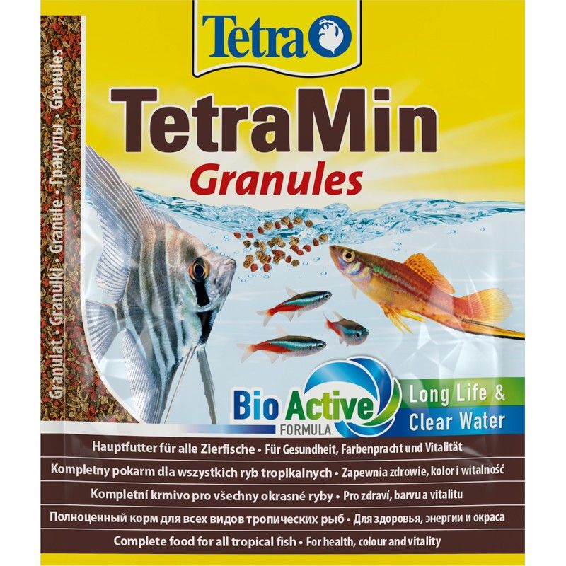 Корм для рыб TETRA Min для всех видов рыб в гранулах 12г корм tetra min для всех видов рыб в виде хлопьев 1 л