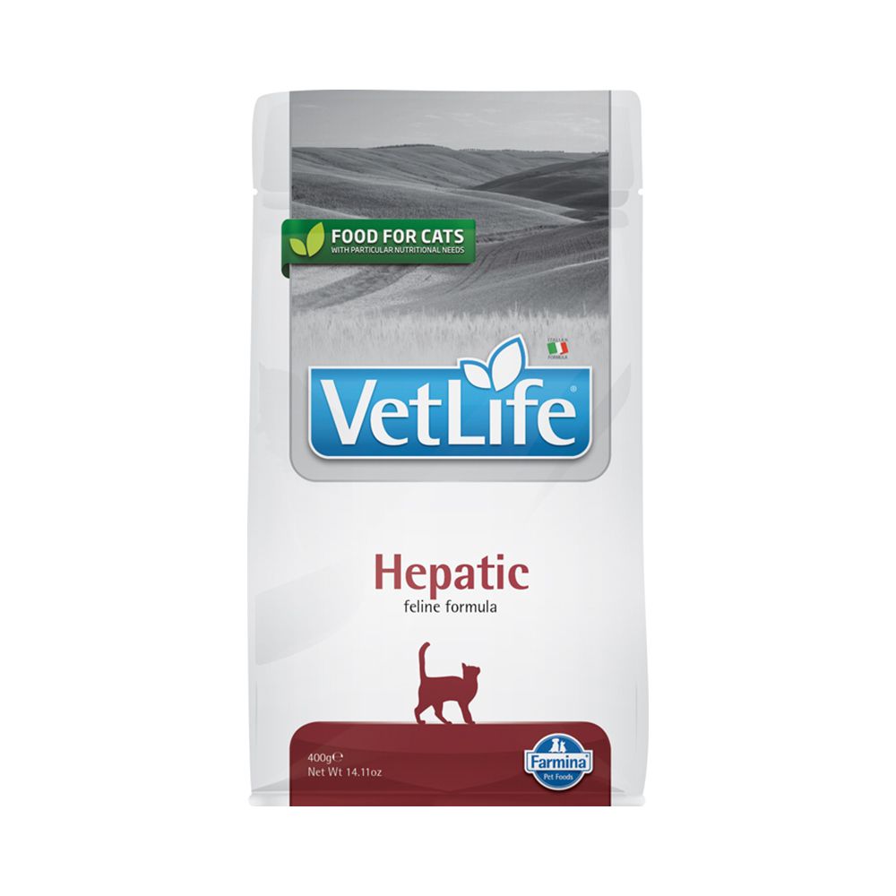Корм для кошек Farmina Vet Life Natural Diet при заболеваниях печени сух. 400г корм для кошек royal canin vet diet hepatic hf26 при заболеваниях печени 2 кг