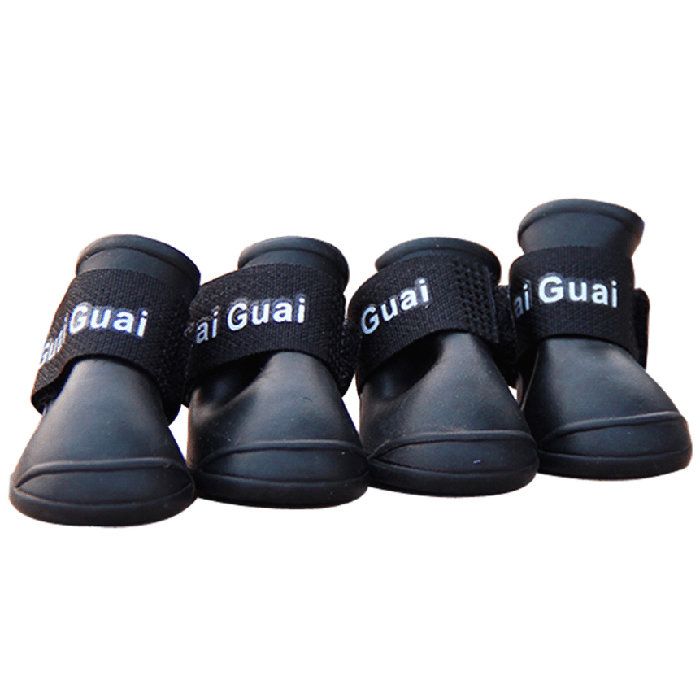 Ботинки для собак ГРЫЗЛИК АМ силиконовые чёрные, размер XXL 9см на 7см