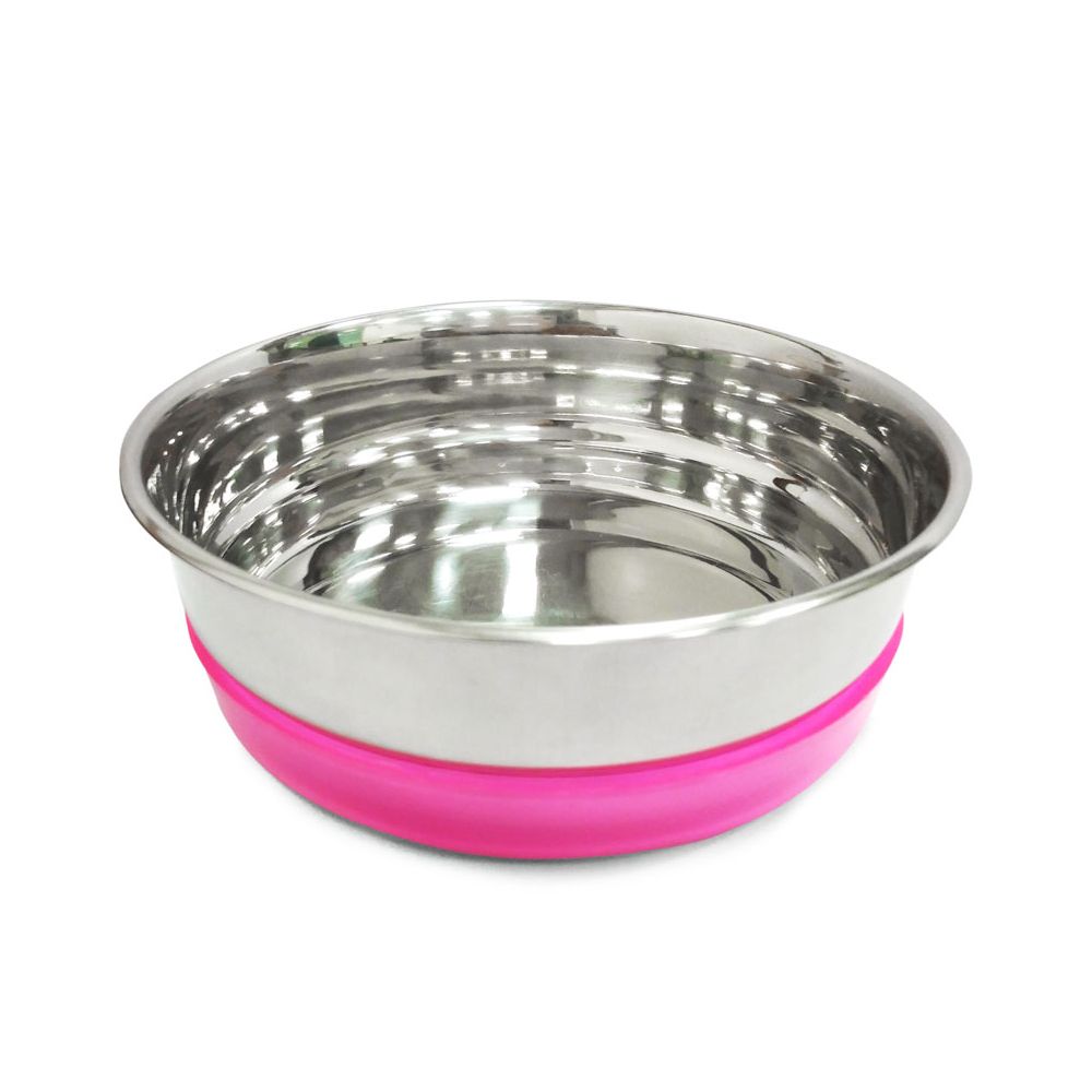 Миска для собак TRIOL металлическая с розовой резинкой 300мл triol triol миска металлическая с держателем 0 55 л