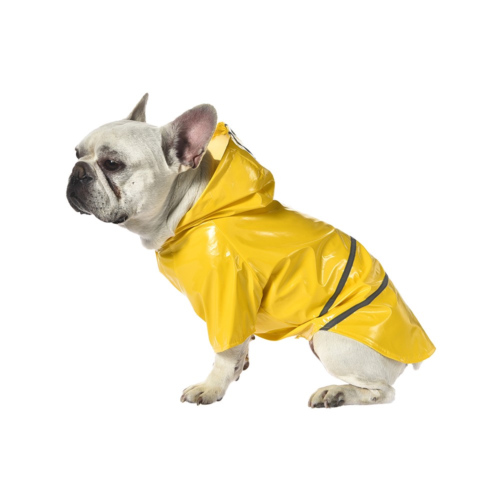 Дождевик для собак Foxie Rain S (длина спины 30см) желтый с полосами цена и фото