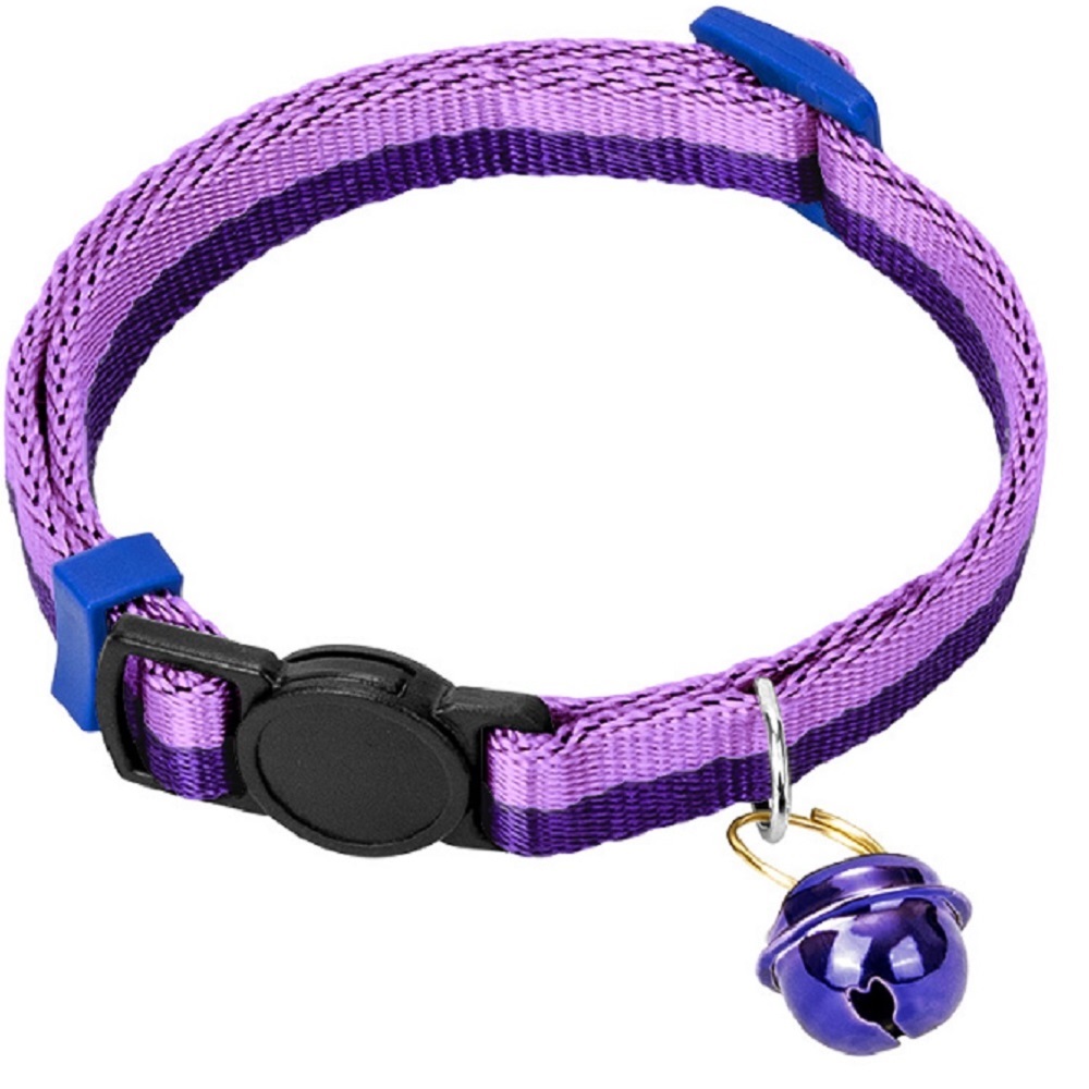 Ошейник для кошек ZOO ONE с безопасной пряжкой фиолетово-сиреневый 10ммх18-28см 317₽