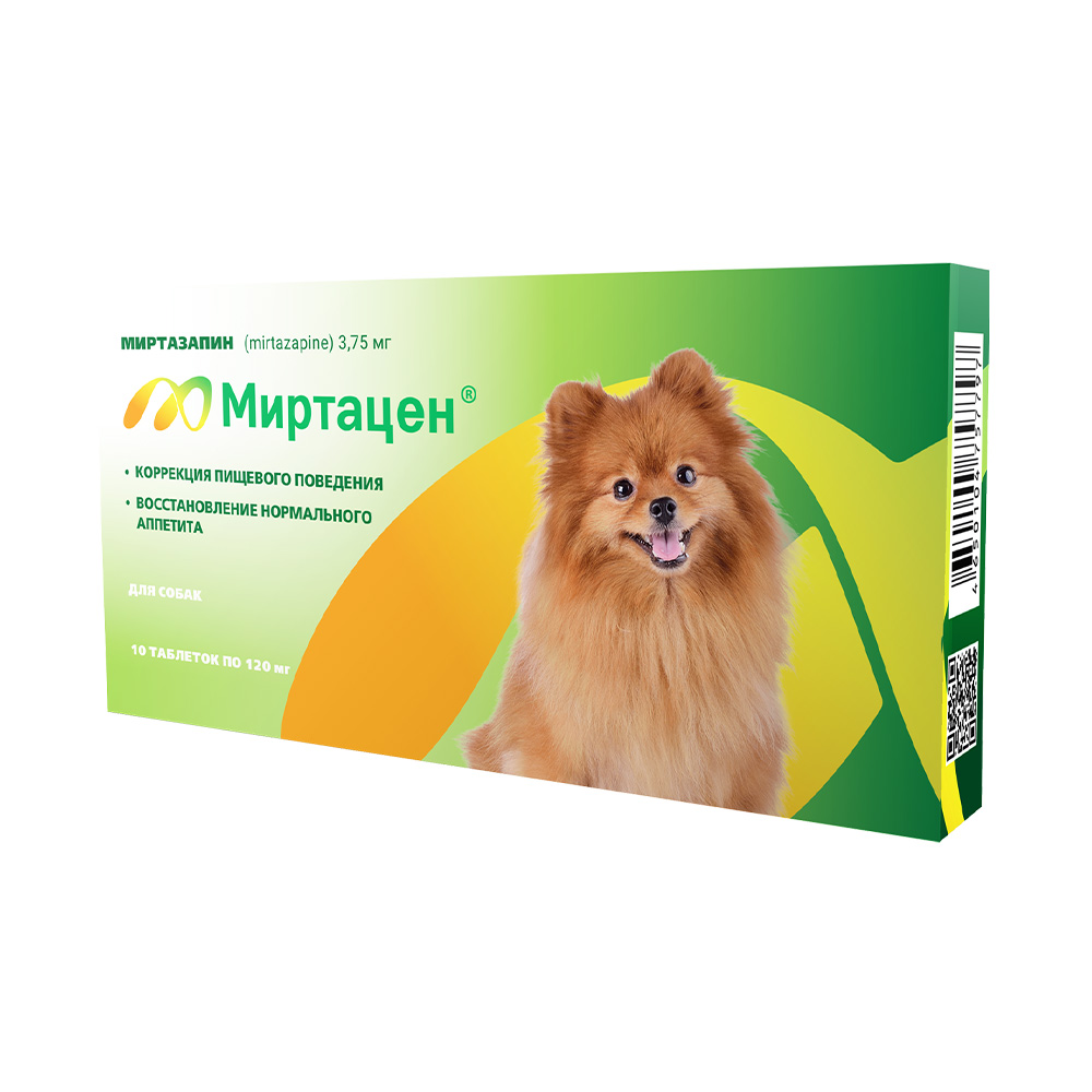 Таблетки для восстановления аппетита Apicenna Миртацен дсоб 375 мг 10 666₽