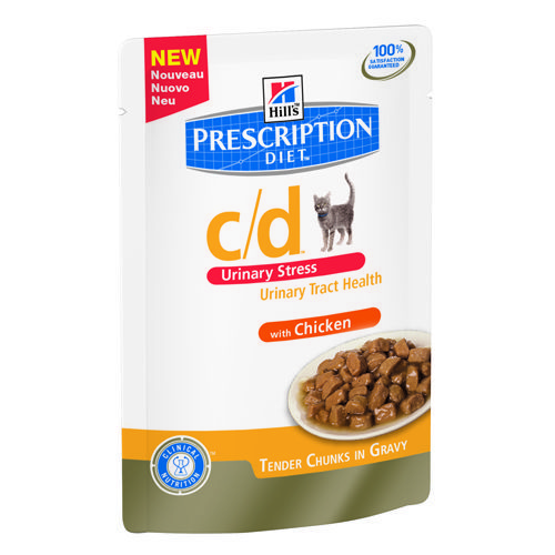 Корм для кошек Hill's Prescription Diet Feline C/D при цистите Курица пауч корм для кошек hill s prescription diet feline c d при лечении мкб курица пауч