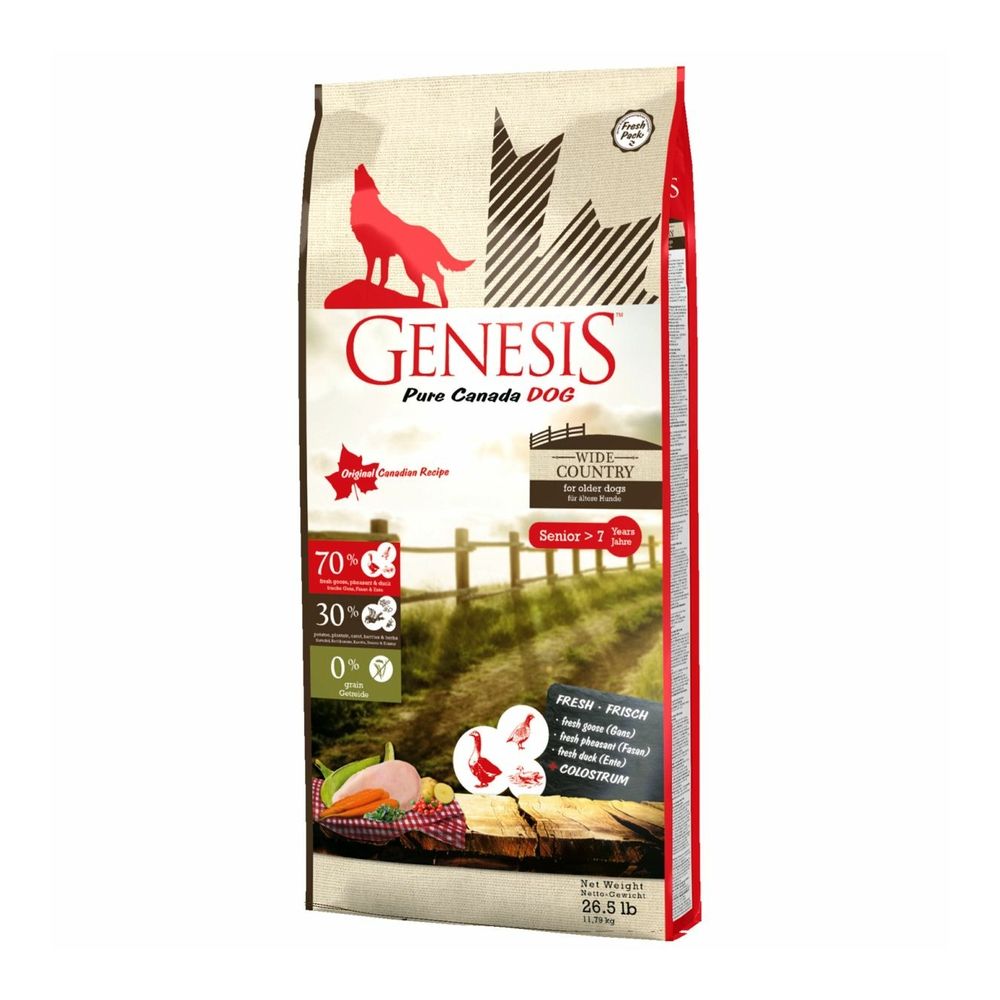 Корм для собак Genesis Pure Canada Wide Country Senior для пожил.,гусь,фазан,утка,курица сух.11,79кг