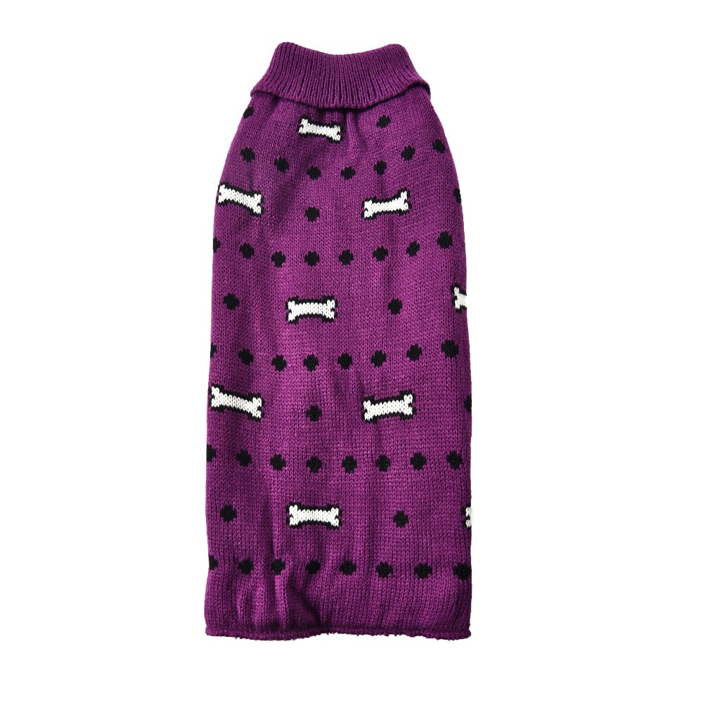 Свитер для собак Foxie Bones M (длина спины 35см) фиолетовый свитер размер m фиолетовый