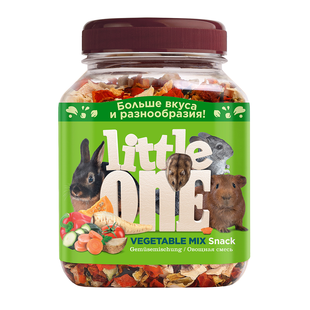 Лакомство для грызунов Little one Овощная смесь для декоративных животных 140г 390₽
