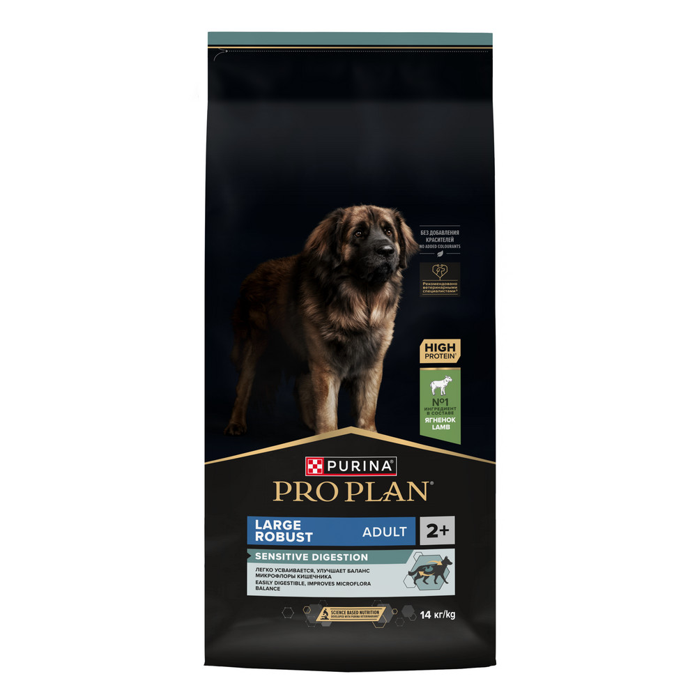 Корм для собак Pro Plan Opti digest для крупнпород мощнтелослож с чувпищ с ягненком сух 14кг 9220₽