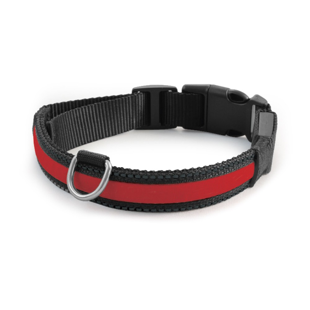 Ошейник для собак TRIOL Night City светодиодный красный M, 25х310-410мм