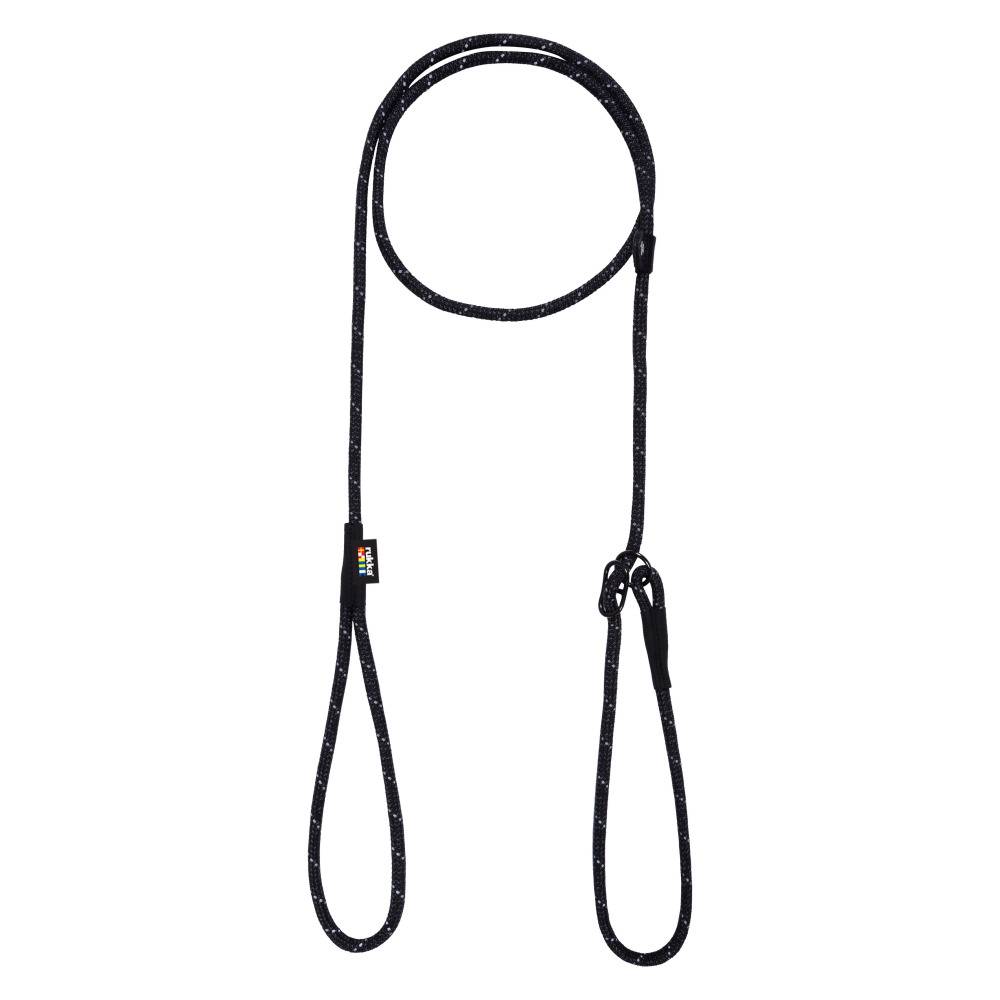 Поводок перестежка для собак RUKKA Pets Rope Retriever черный M trixie поводок trixie sporty rope для собак s–m 1 00 м ф8 мм черный