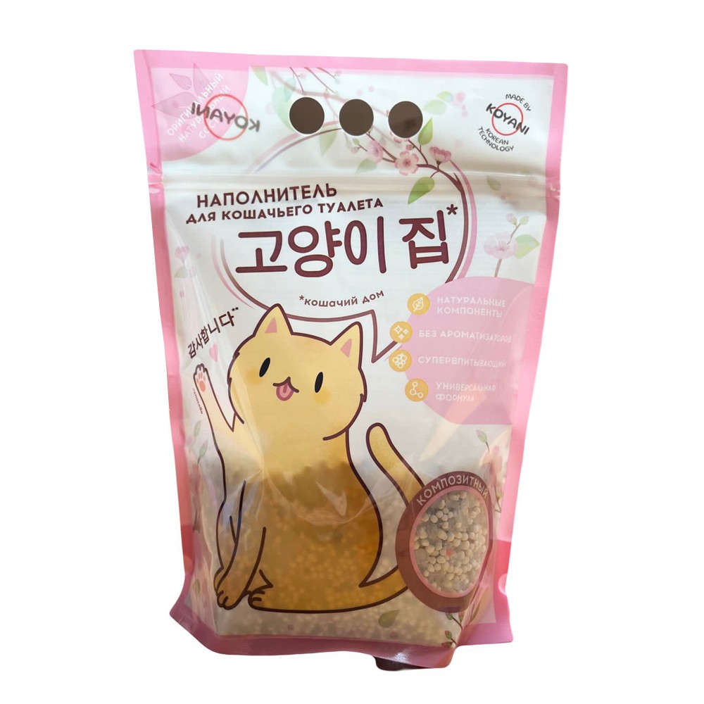 Наполнитель для кошачьего туалета KOYANI композитный с силикагелем 2,8л