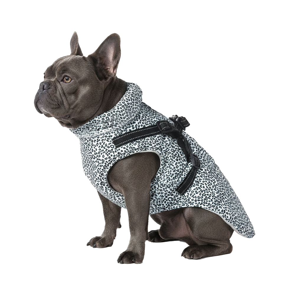 Куртка со шлейкой для собак Foxie Noise разноцветная р S длина спины 30см обхват груди 47-53см 749₽