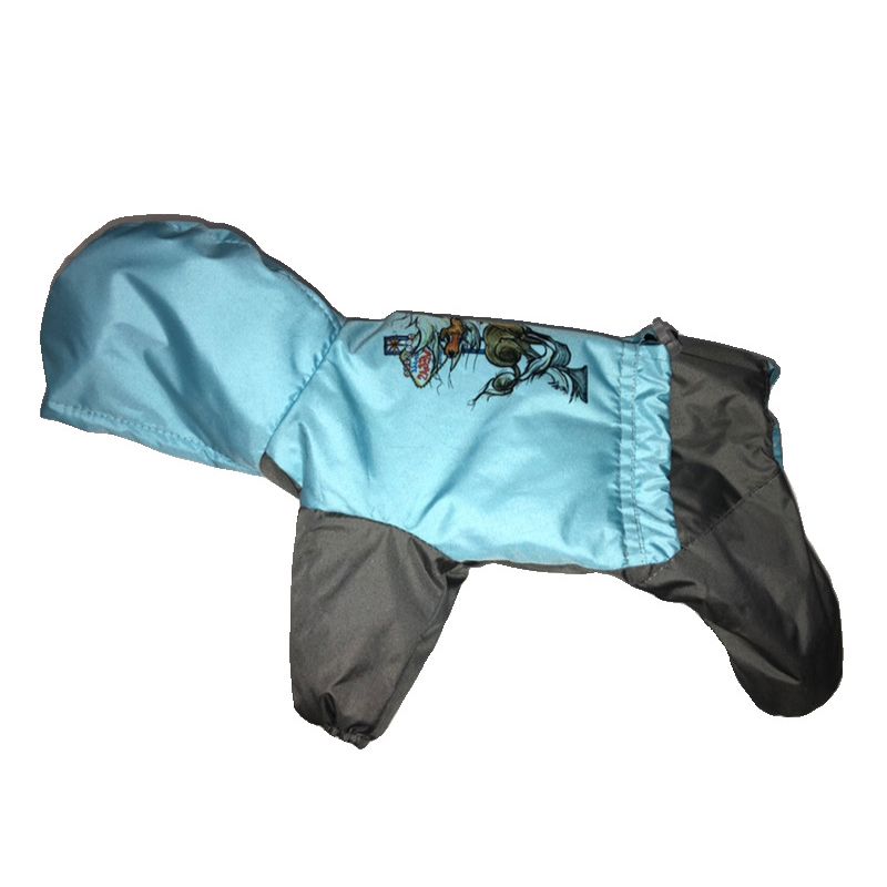Комбинезон для собак МОХНАТЫЕ УШКИ утепленный двухцветный на стёжке размер L джинсы комбинезон для собак мохнатые ушки размер l 28 см