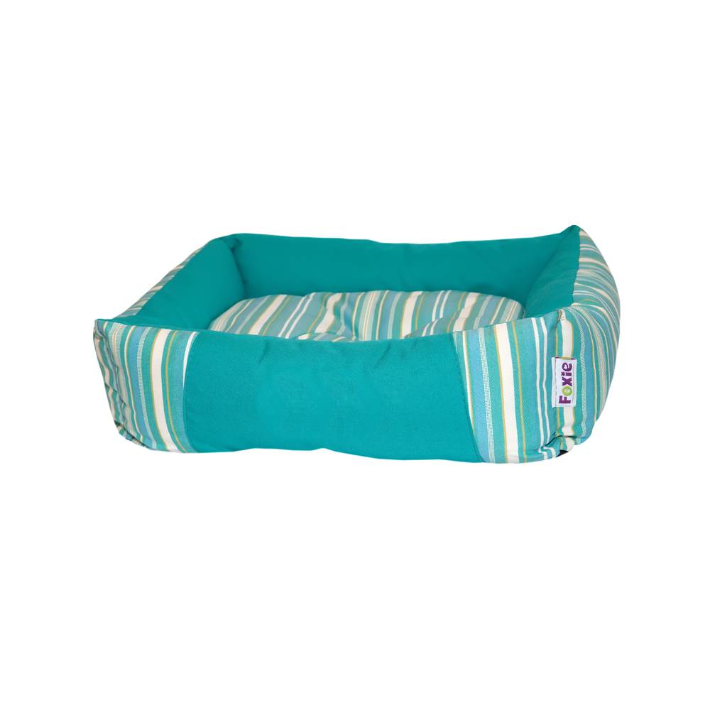 Лежак для животных Foxie Geometry Stripes 60х50х18см бирюзовый