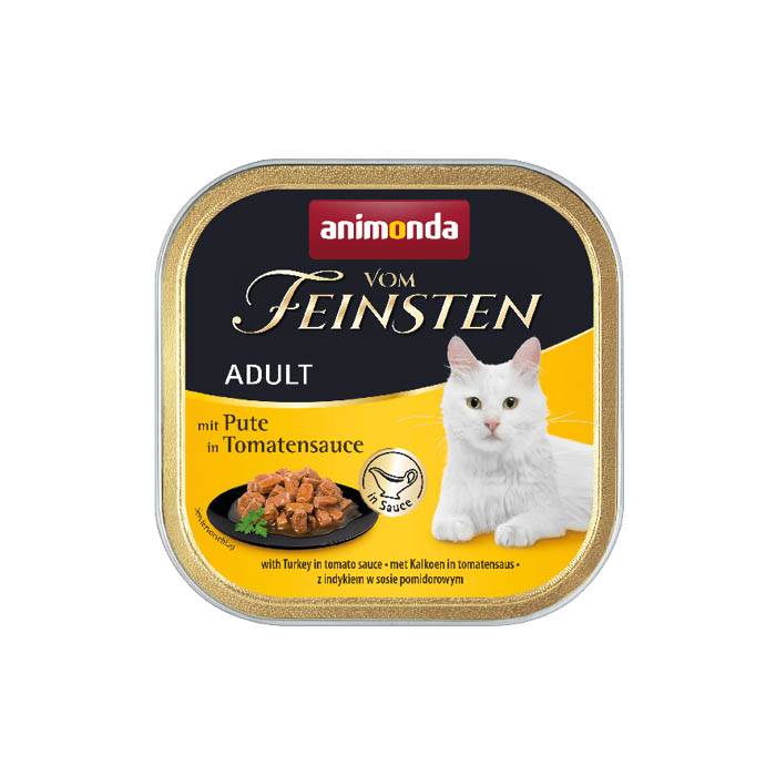 Корм для кошек Animonda Vom Feinsten Adult индейка в томатном соусе ламист. 100г
