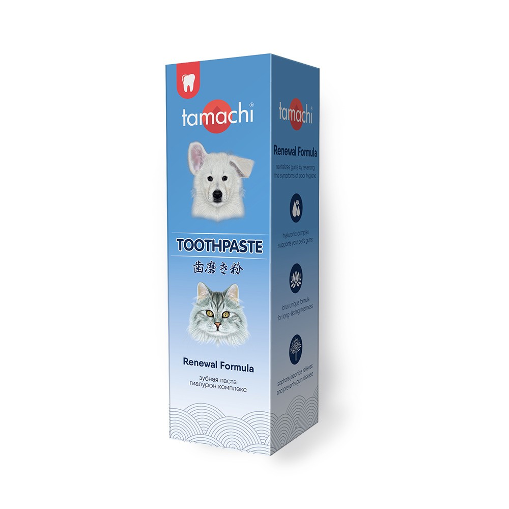 Зубная паста для собак и кошек TAMACHI 100мл tamachi зубная паста renewal formula гиалурон комплекс 100 мл 0 12 кг 2 штуки