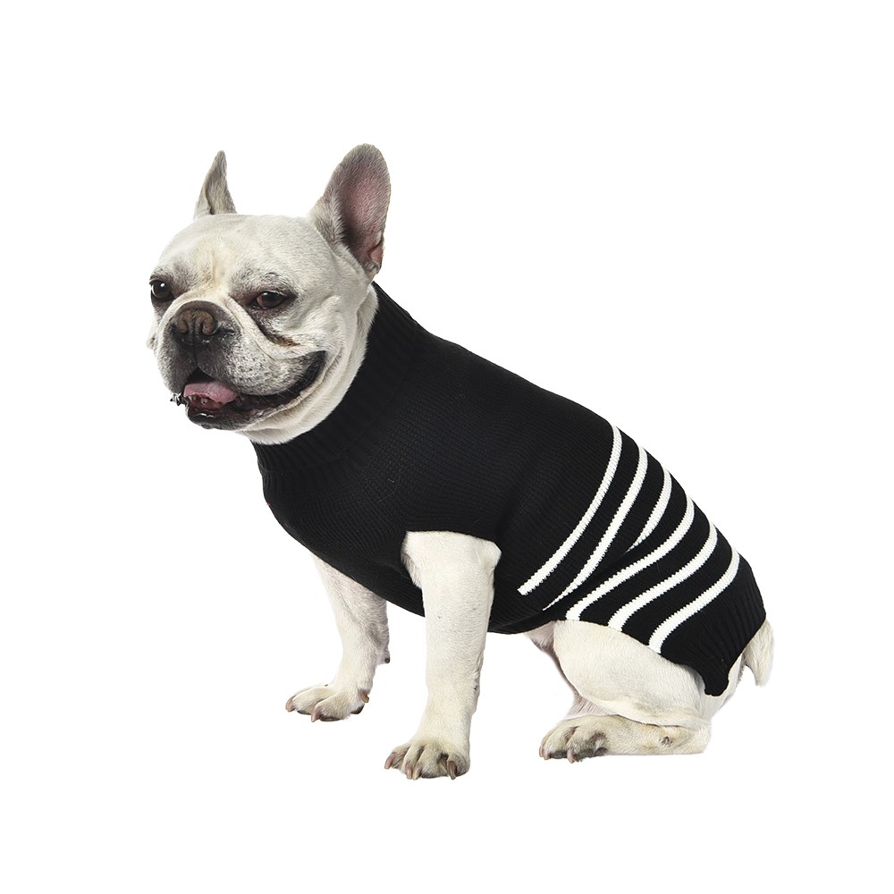 Свитер для собак Foxie Stripes S (длина спины 30см) черный свитер для собак foxie bones s длина спины 30см черный