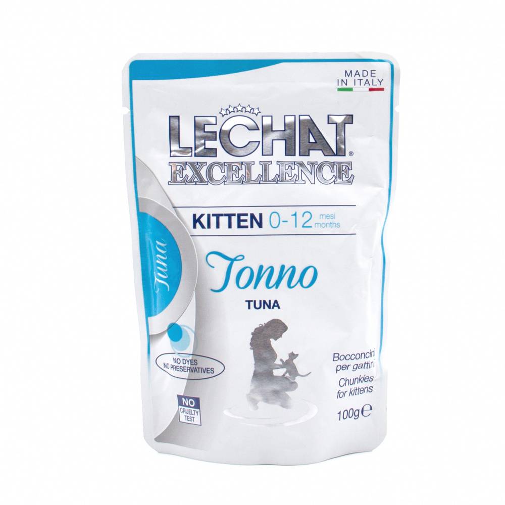 Корм для котят LECHAT EXCELLENCE тунец в соусе пауч 100г