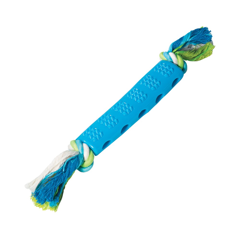 triol игрушка для собак гантель шипованная 16 см 1 шт Игрушка для собак TRIOL Палка шипованная с верёвкой, термопластичная резина 180-350мм
