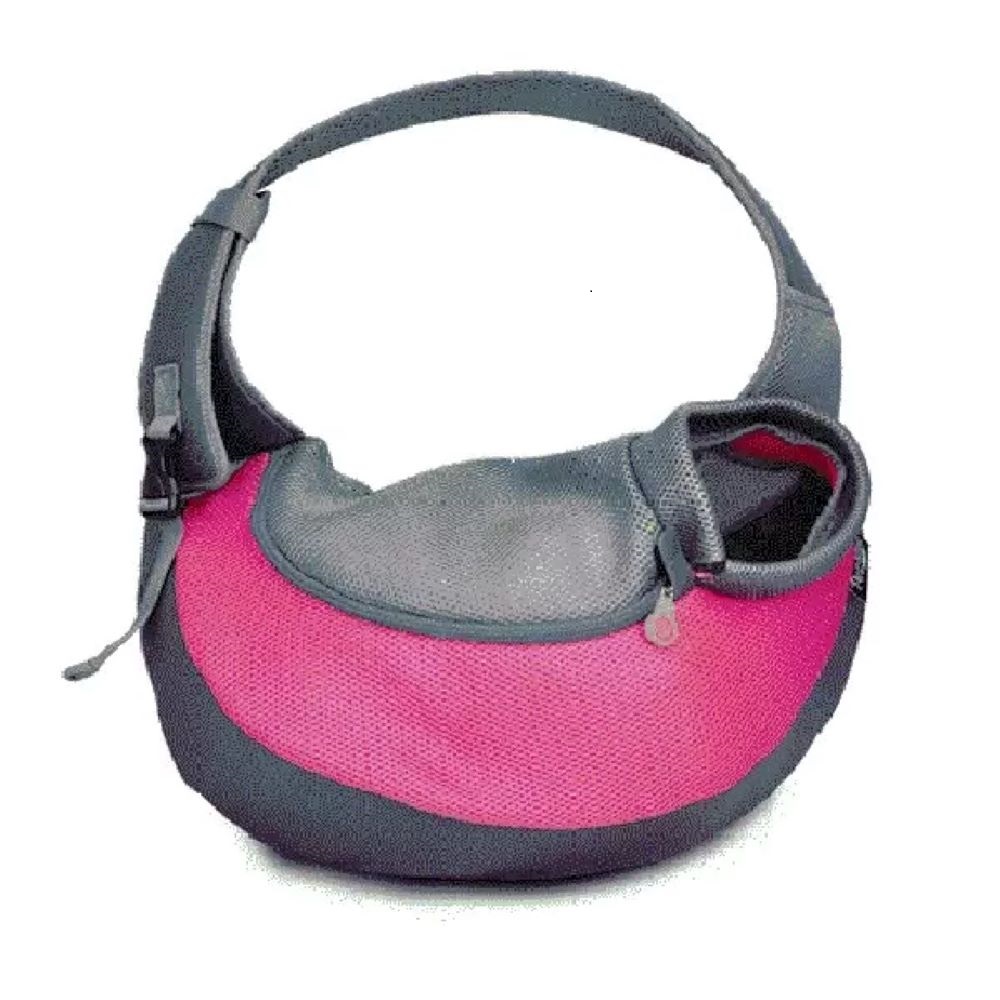 Сумка-переноска слинг для собак МОХНАТЫЕ УШКИ для мелких пород весом до 5кг, розовая