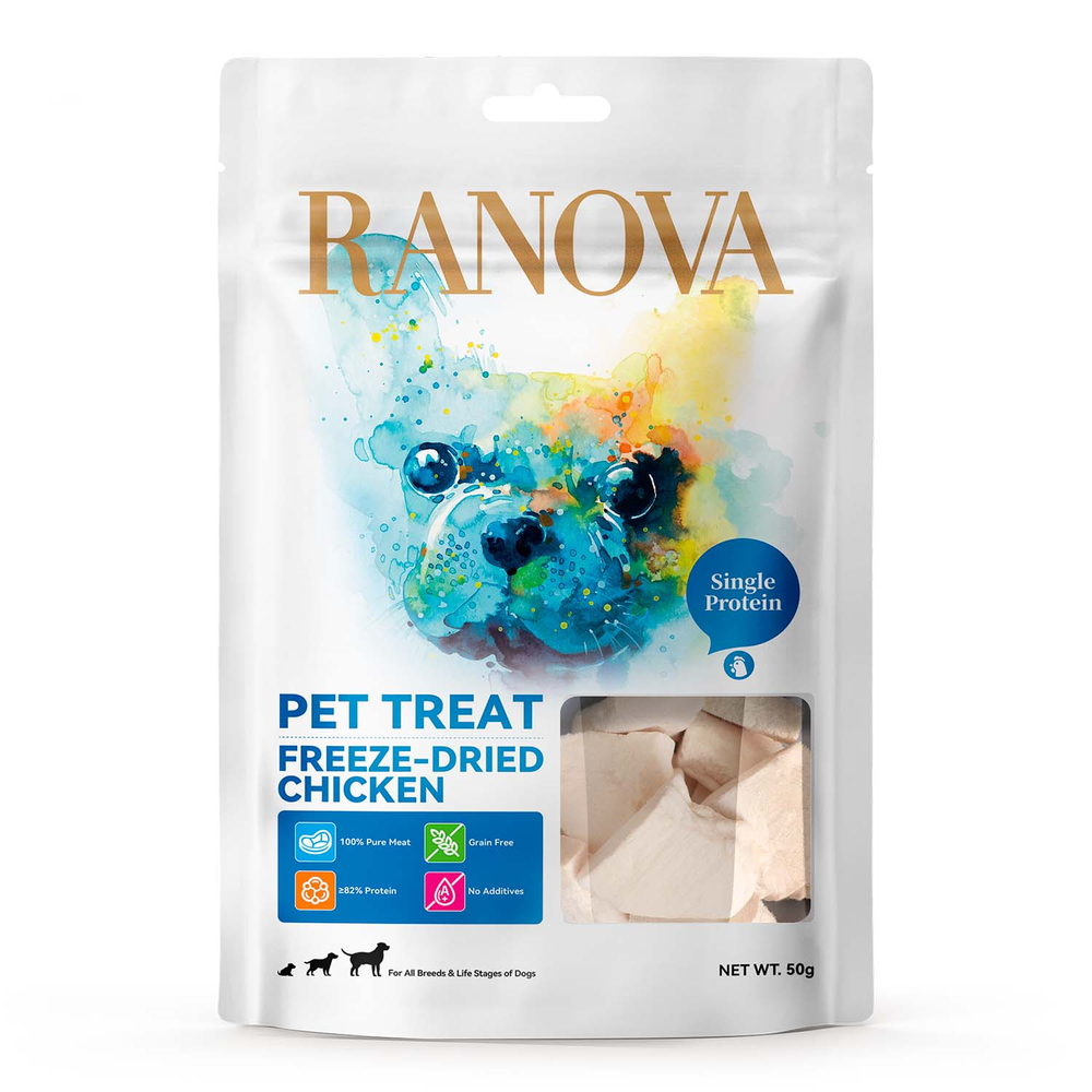 Лакомство для собак RANOVA сублимированное Курица 50г 548₽