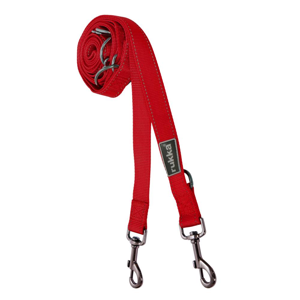 Поводок-перестежка для собак RUKKA Pets Bliss Multi Leash красный M поводок для собак rukka pets rope красный s