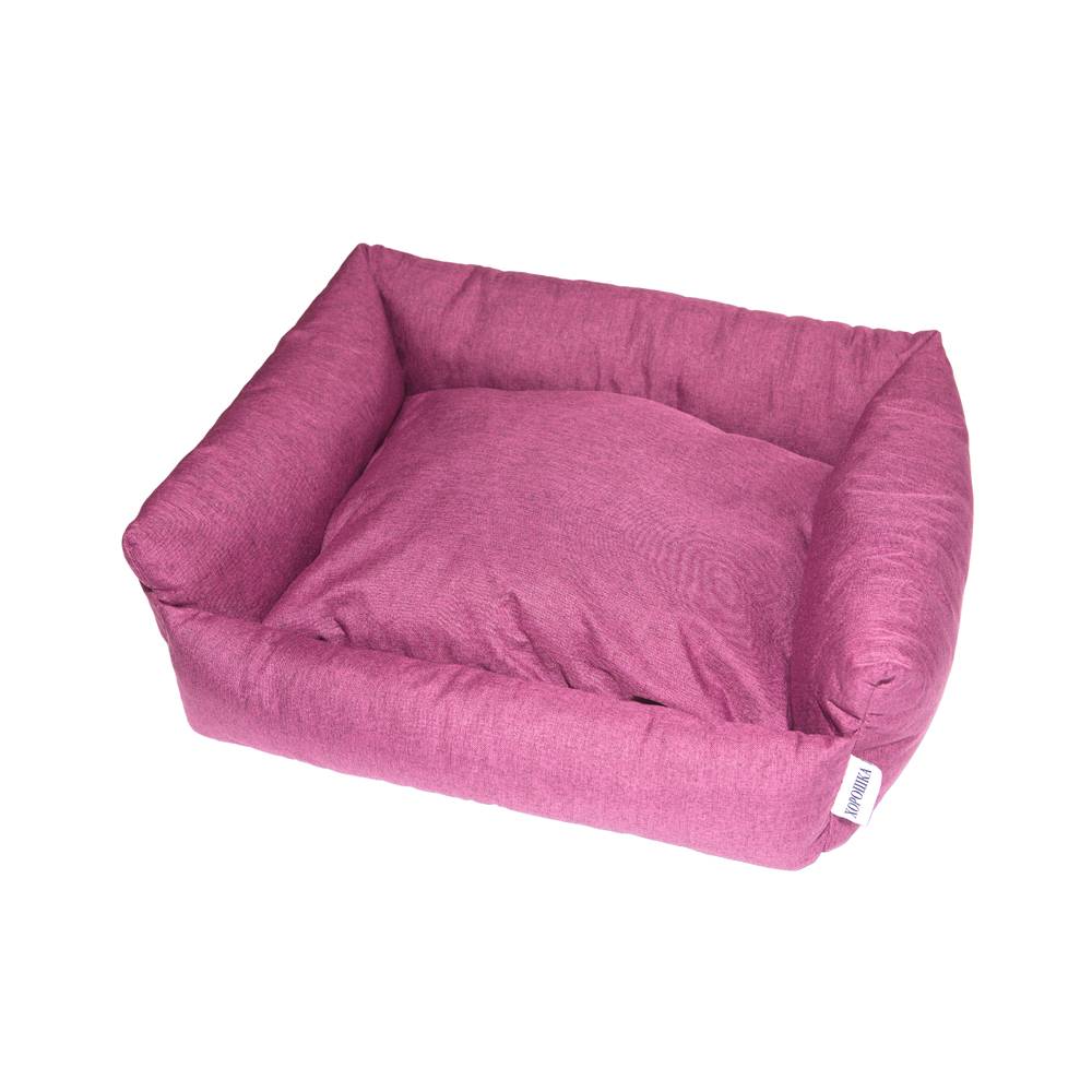 Лежак для животных ХОРОШКА 60х50х18см темно-розовый