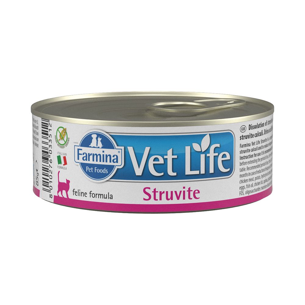 Корм для кошек Farmina Vet Life Struvite при МКБ паштет банка 85г