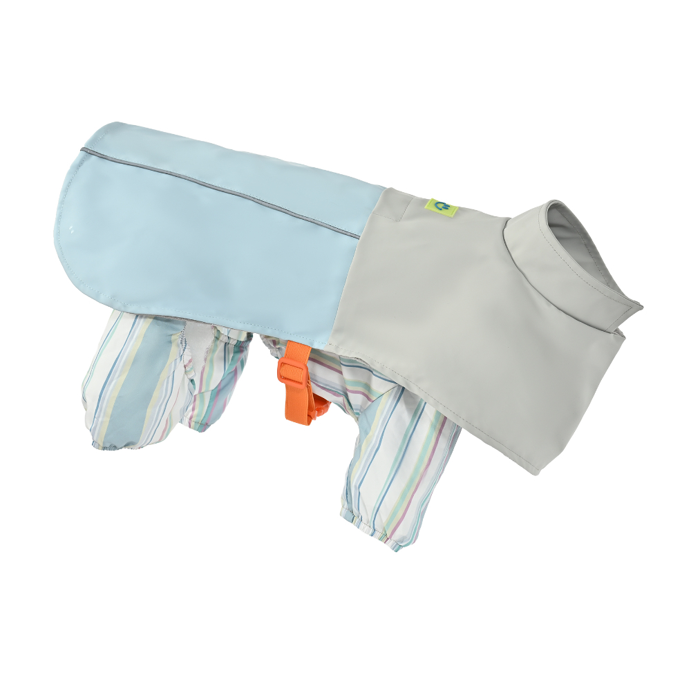 Дождевик-комбинезон для собак Foxie Storm&Shine трансформер M (длина спины 35см) голубой