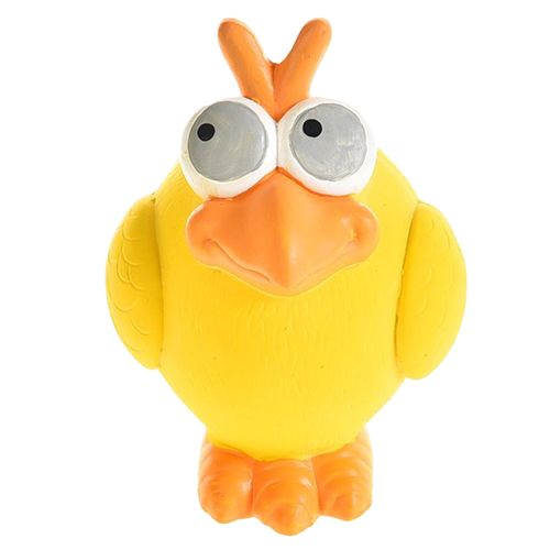 Игрушка для собак Foxie Птица с пищалкой 11,5х8х8см латекс желтая