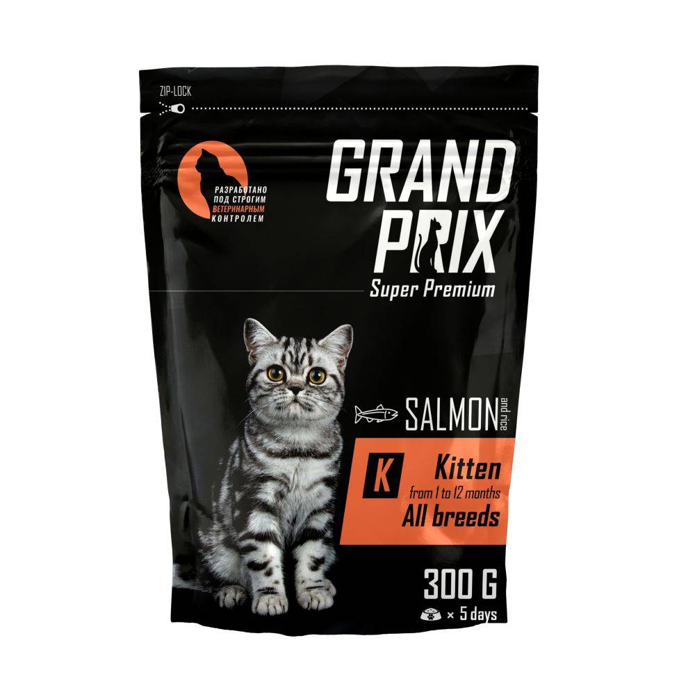 Корм для котят GRAND PRIX лосось сух. 300г