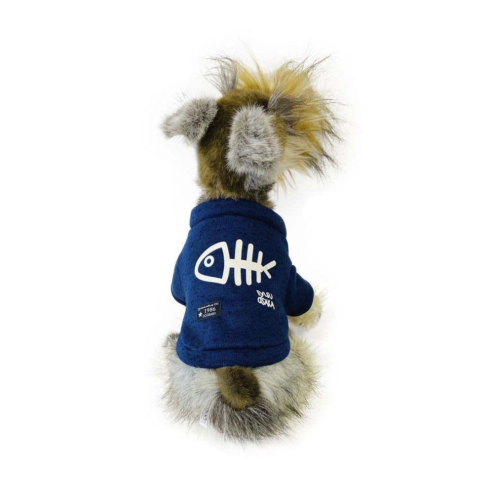 Толстовка для собак Ломинар "Рыбка"-  синий  размер M