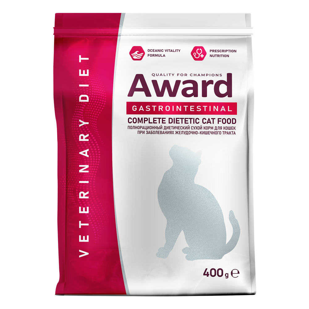 Корм для кошек AWARD Veterinary Diet Gastrointestinal при заболеваниях ЖКТ сух. 400г