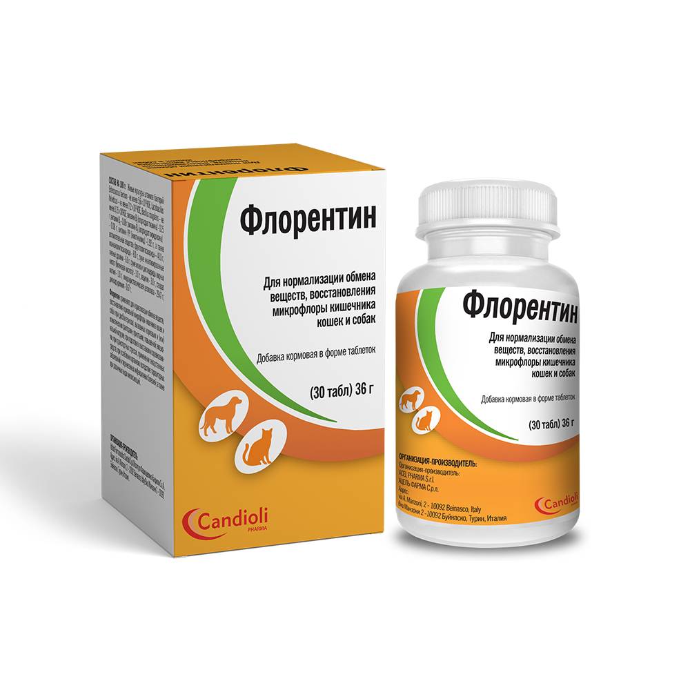 Препарат для собак и кошек Candioli FARMACEUTICI Флорентин для восстанов. микрофлоры 30таб, 1 уп.