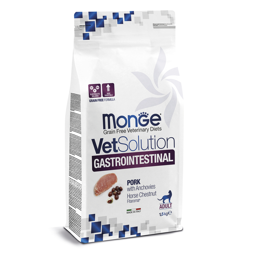 Корм для кошек Monge VetSolution Gastrointestinal при заболеваниях ЖКТ сух 15кг 2990₽