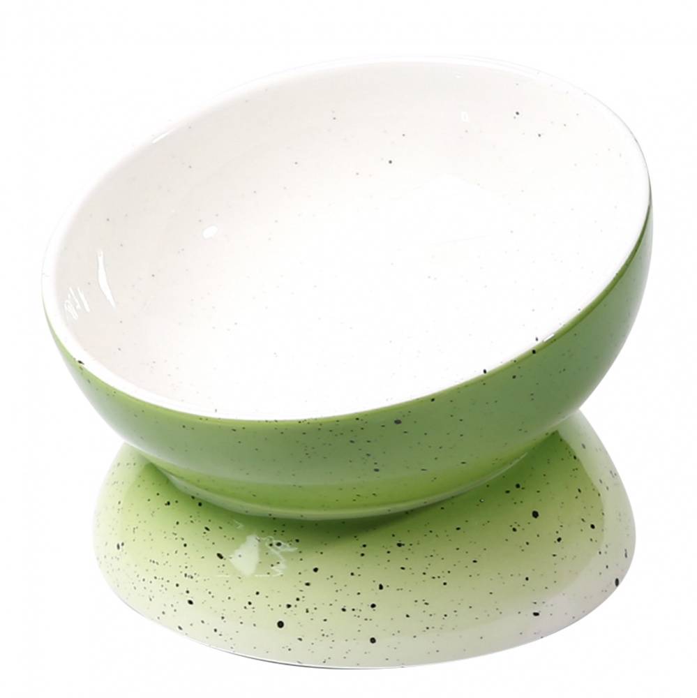 Миска для животных Foxie Green Bowl зеленая керамическая 14х14х11см 170мл