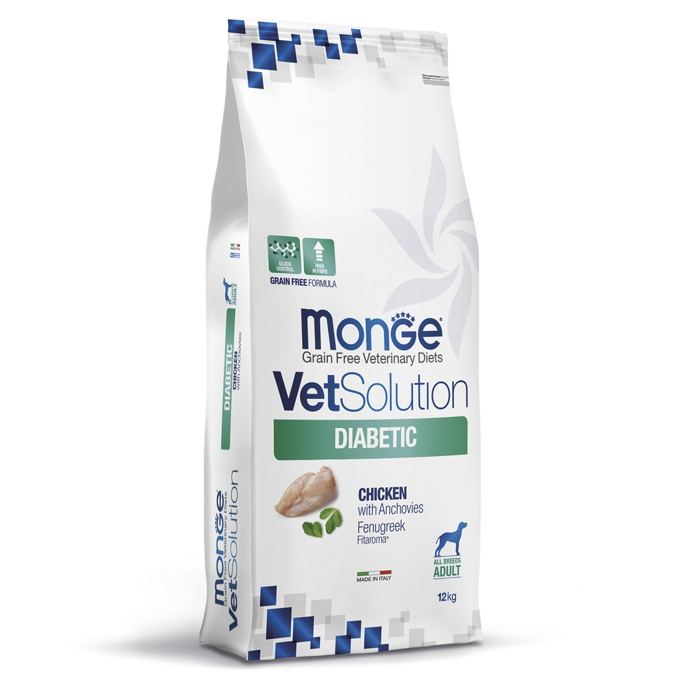 Корм для собак Monge VetSolution Diabetic при сахарном диабете сух. 12кг