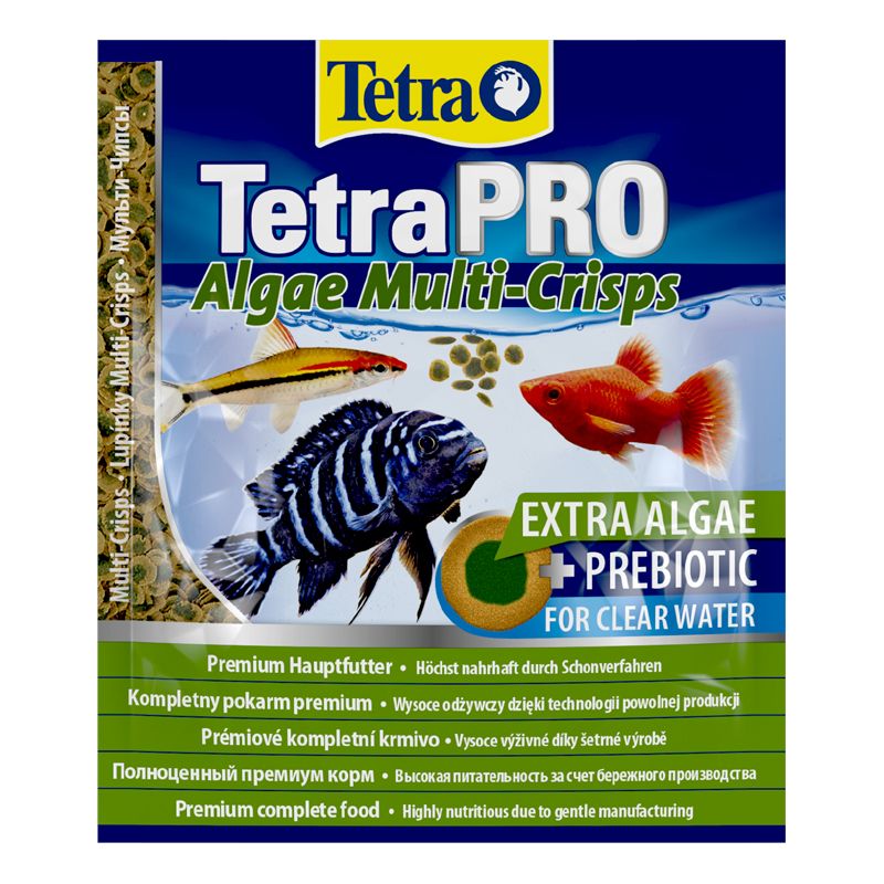 цена Корм для рыб TETRA PRO Algae раст.корм-чипсы для всех видов рыб 12г