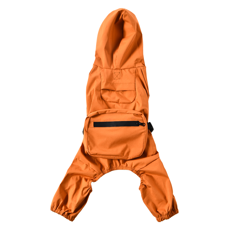 Дождевик-комбинезон для собак Foxie Orange Adventure S (длина спины 30см) оранжевый